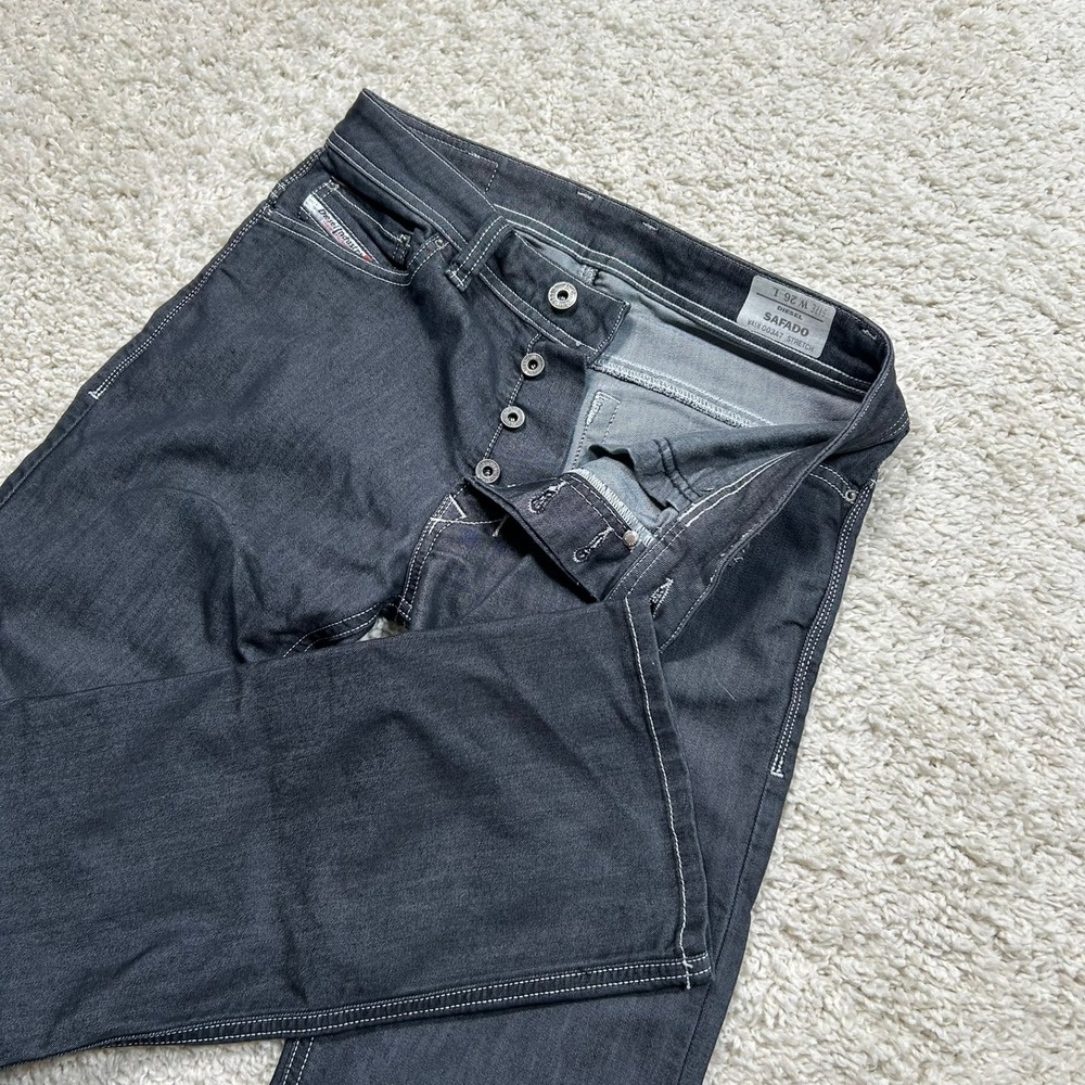 Diesel Safado Jeans 26X31 Dark Gray Regular Slim Straight Stretch Wash 003A7
